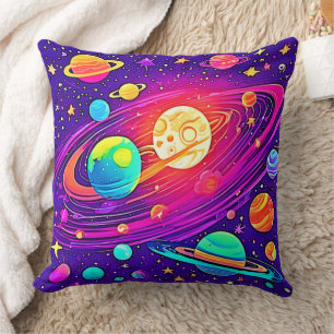 Rainbow Galaxy: Cartoon Fun Cushion