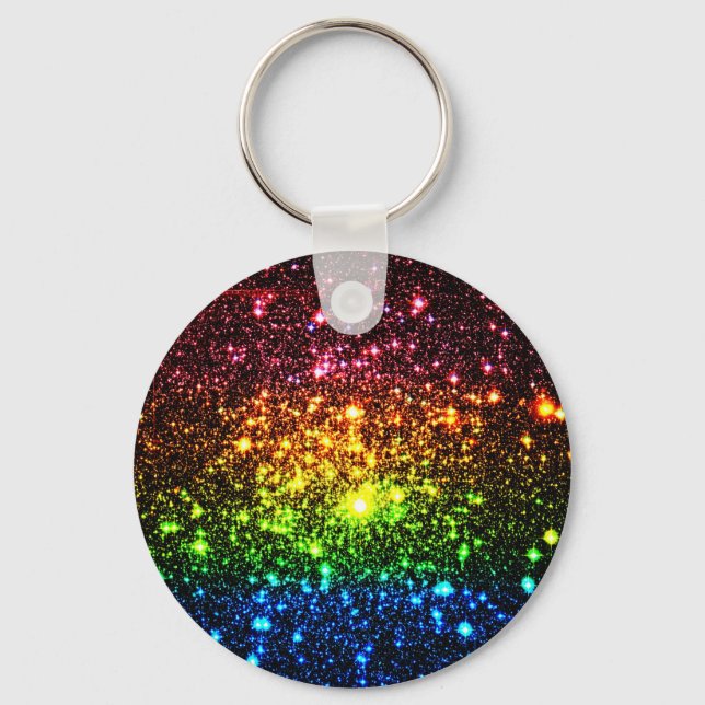 Rainbow Galaxy Key Ring (Front)