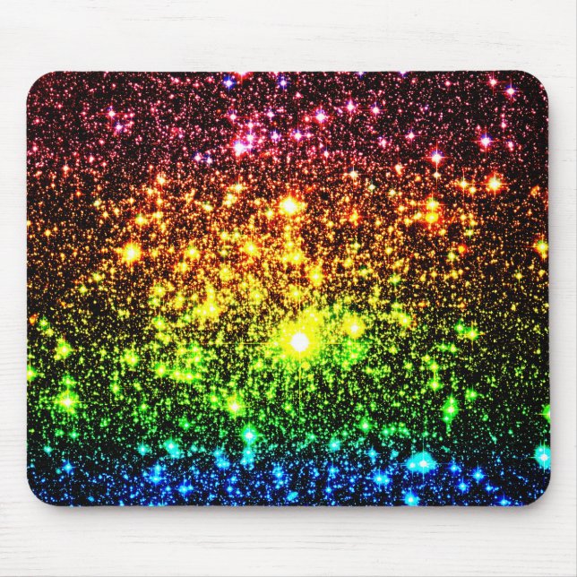 Rainbow Galaxy Mouse Mat (Front)