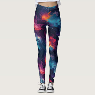 Rainbow Galaxy Pattern Leggings