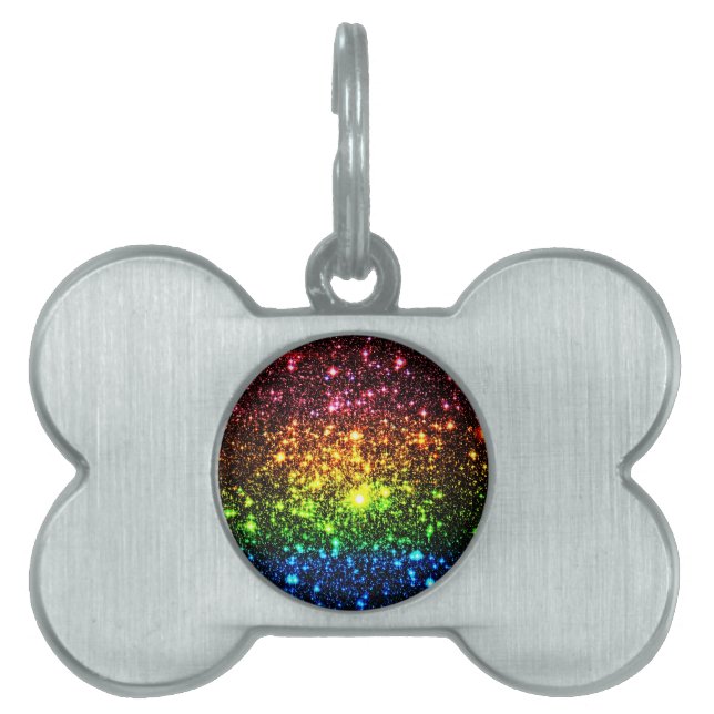 Rainbow Galaxy Pet ID Tag (Front)