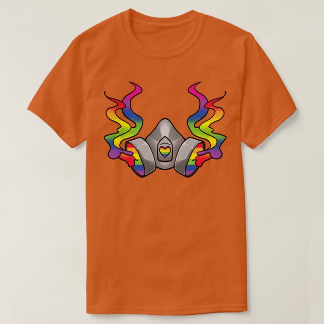 Rainbow Gas Mask T-Shirt (Design Front)