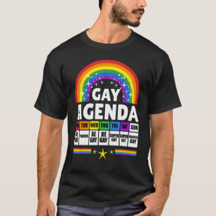 Rainbow Gay Agenda Pride Love Lgbt Feminist Agenda T-Shirt