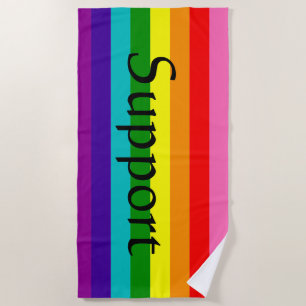 Rainbow, Gay and sympathisers Beach Towel