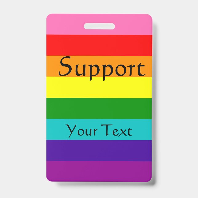 Rainbow, Gay and sympathisers ID Badge (Front)