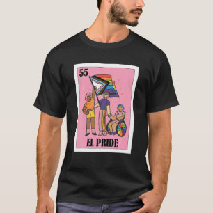 Rainbow Gay Flag LGBT Lottery Design- Mexican Bing T-Shirt