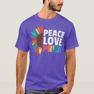 Rainbow Gay Flag Pride Lgbtq Sunflower Premium  T-Shirt