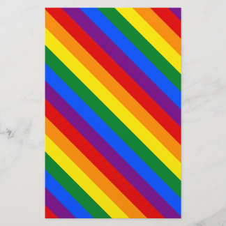 Rainbow Gay Lesbian Trans Queer LGBTQ Pride Flag Stationery