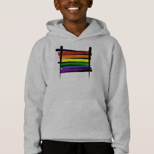 Rainbow Gay Pride Brush Flag
