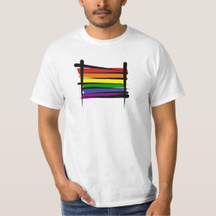 Rainbow Gay Pride Brush Flag T-Shirt