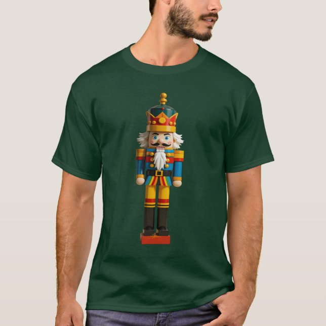 Rainbow Gay Pride Christmas Nutcracker Toy T-Shirt (Front)