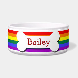 Rainbow Gay Pride Dog Bone