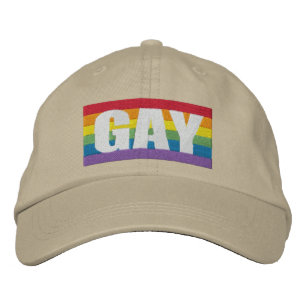 Rainbow Gay Pride Embroidered Hat