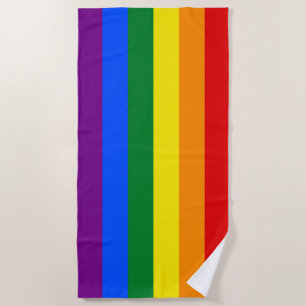 Rainbow Gay Pride Flag Beach Towel