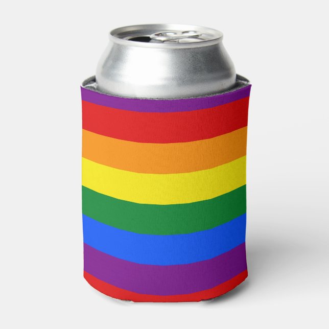 Rainbow Gay Pride Flag Can Cooler (Can Front)