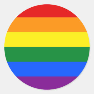 Rainbow Gay Pride Flag Classic Round Sticker