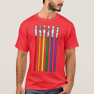 Rainbow Gay Pride Flag LGBTQ Month Supporter Graph T-Shirt