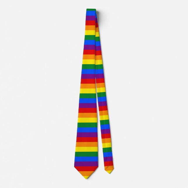 Rainbow Gay Pride Flag Tie (Front)