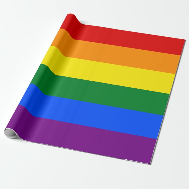 RAINBOW GAY PRIDE FLAG | WRAPPING PAPER (Unrolled)