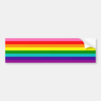 Rainbow Gay Pride LGBT Original 8 Stripes Flag Bumper Sticker