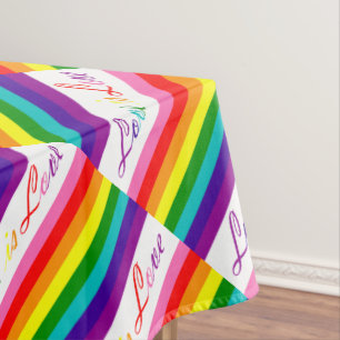 Rainbow Gay Pride LGBT Original 8 Stripes Flag Tablecloth