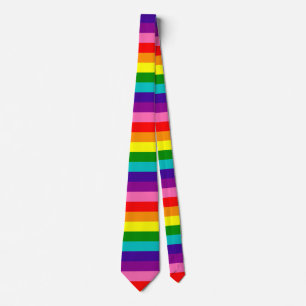 Rainbow Gay Pride LGBT Original 8 Stripes Flag Tie