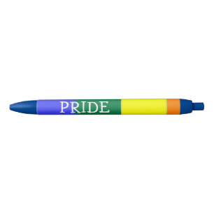 Rainbow Gay Pride Lgbt Personalised Black Ink Pen