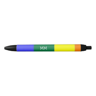 Rainbow Gay Pride Lgbt Personalised Black Ink Pen