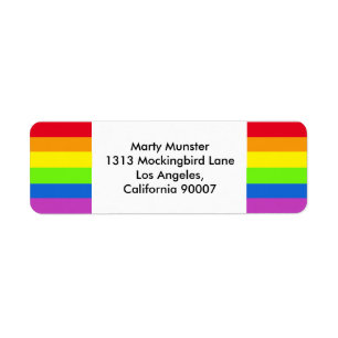 RAINBOW Gay Pride LGBT return address