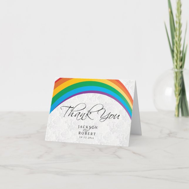 Rainbow Gay - Thank You Card (Front)