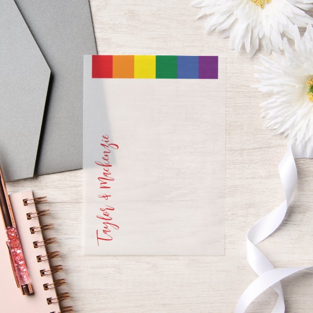 Rainbow Gay Wedding Text Template (Wedding)