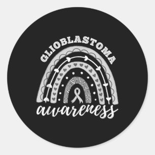 Rainbow Gbm Glioblastoma Awareness  Classic Round Sticker