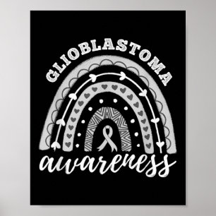 Rainbow Gbm Glioblastoma Awareness  Poster