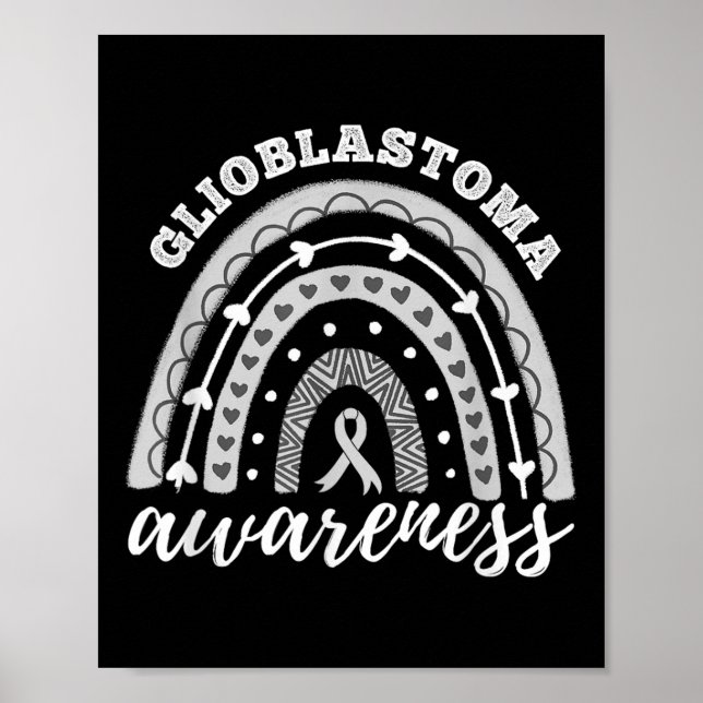 Rainbow Gbm Glioblastoma Awareness  Poster (Front)