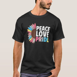 Rainbow Genderflux Flag Pride Lgbtq Sunflower T-Shirt