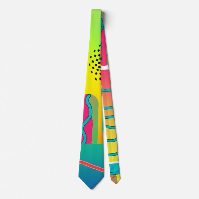Rainbow Geo Bold  Tie (Front)