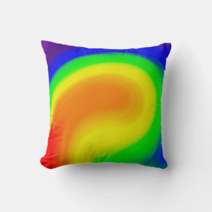 Rainbow Geode Abstract Colour Flow Cushion