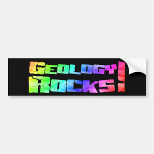 Rainbow Geology Rocks! Bumper Sticker