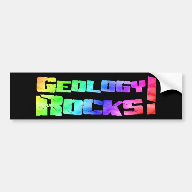 Rainbow Geology Rocks! Bumper Sticker (Front)