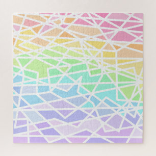 Rainbow Geometric Challenging Jigsaw Puzzle
