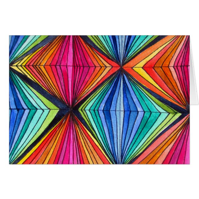 Rainbow Geometric Optical Art (Front Horizontal)