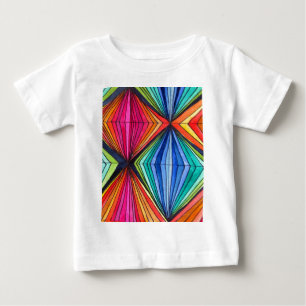 Rainbow Geometric Optical Art Baby T-Shirt