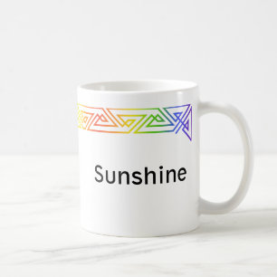Rainbow Geometric Triangles Personalised Mug