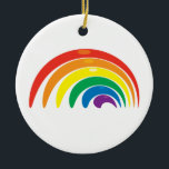 Rainbow Geometry Ceramic Tree Decoration<br><div class="desc">Shop Gay Ornaments,  Gay Posters,  Gay T-shirts,  Gay Hoodies,  Gay Stickers,  Gay Buttons and Gay Novelty gifts from http://www.GlbtShirts.com</div>