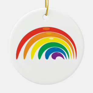 Rainbow Geometry Ceramic Tree Decoration
