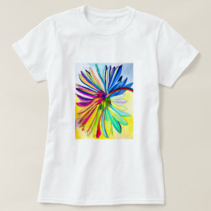 Rainbow gerbera colourful flower T-Shirt