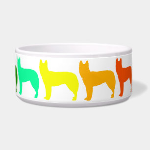 Rainbow German Shepherd Pet Bowl