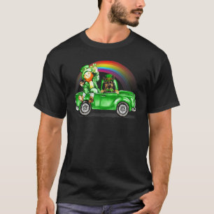 Rainbow German Shepherds Leprechauns Truck Patrick T-Shirt