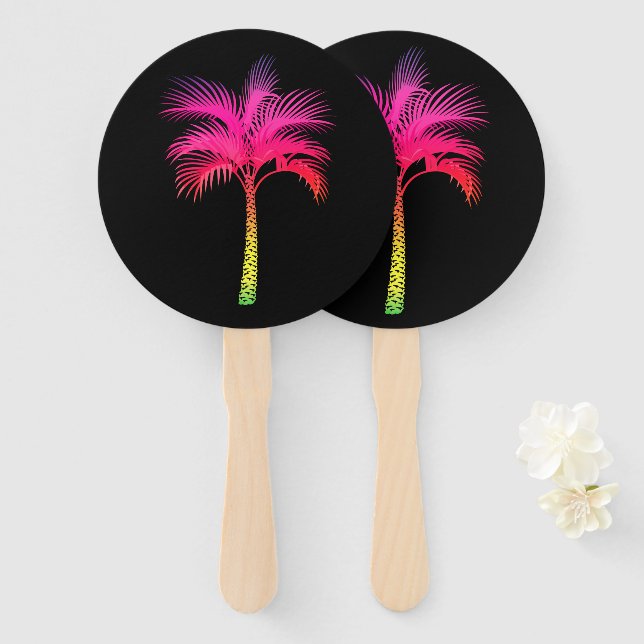 Rainbow Getaway Hand Fan (Front and Back)