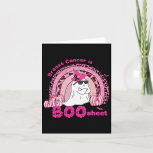 Rainbow Ghost Breast Cancer Is Boo Sheet Awareness Card